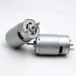 마이크로 395 모터 듀얼 2 샤프트 DC 12V 미니 전기 DIY 스위퍼 로봇 장난감 RS-395-2656 13500RPM