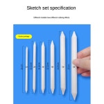미루식 3 6PCS 세트 직업 스케치 종이 지우개 펜 그림 얼룩 펜에 대 한 펜으로 그루터기 아트 혼합