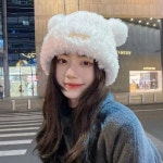 베어 뽀글이 버킷햇 겨울 털모자 방한 모자
