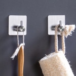 무타공 스텐 사각 후크 가방 욕실걸이