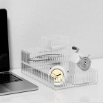 무제한 책상 서랍 주최자 세트 플라스틱 욕실 스 지 메이크업 투명 박스 상자 주방 가제트 Style A