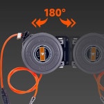 압축기 호스 릴 개폐식 6m 자동 되감기 도구 회전 브래킷 상업용 퀵 커플러 공기