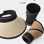 썬캡 여성 햇빛차단 캡모자 휴대용 워터밤 밀짚 여름 모자 썬캡 KK867