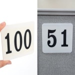 정사각형숫자판 붙이는번호판 아크릴번호 플라스틱숫자표시 100 제품선택 73