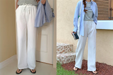 VY 여자 린넨 마원단 마실룩 고무줄 H라인 클래식 팬츠 17239880 588847