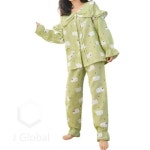 양떼목장 잠옷세트 M 그린 감성파자마 면파자마세트