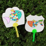 아트펀 잼잼아트 무지개 물고기 부채 10인