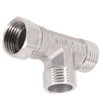 T 어댑터 밸브 3 웨이 분배기 욕조 화장실 비데 분무기 샤워 G1 2 파이프 피팅 용 모양 변환기 1PC