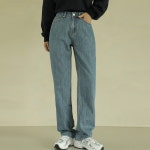 빼빼 여성용 세미 와이드 내추럴 데님팬츠 28