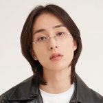 롸잇히어 요즘 대세 무테 안경 빈티지 안경 유니크 복고 레트로 GS69 sliver