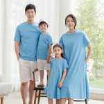 비비드코튼 반팔 가족 티셔츠 원피스 커플룩 패밀리룩 여 -F 55 66