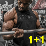 1 1 스트롱 헬스나시 헬스복 짐웨어 머슬핏 운동복 M 95