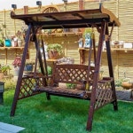 야외 원목 정원 펜스 방부목 A 인테리어 기본 모델140x120x152 미니 입구 카페 1 클래식 체인 약관 메쉬 그네 상단없음