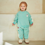 몰리멜리 몰리멜리 아동용 비얀카러브캣 기모 상하의 세트 100 민트