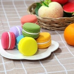 오렌지 체크 방수 테이블보 L