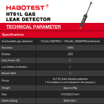 Habotest 다기능 가스 누출 감지기 업그레이드 버전 디지털 디스플레이 사운드 알람 HT61L