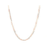 골드캣 천연 담수진주 두줄 목걸이 옐로우골드 N2003