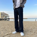 베이직바이블 리헨 세미와이드 생지 데님 중청 PN M