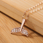 하이델로 하이델로 하이고래꼬리 큐빅꼬리 목걸이 푼42cm 옐로우골드 18K-3