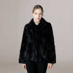 라벨르 라벨르by신영모피 밍크스크랩 카라 자켓 챠콜그레이 L 챠콜그레이