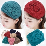 쇼션 끌리쥬 여성 반다나 헤어밴드 넓은 뜨개 머리띠 겨울 가을 여자 터번 밴드 W-7