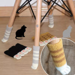 의자양말 발캡 4개 고양이 의자 발 커버 미끄럼방지