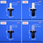 미니 플라스틱 체크 밸브 공기 가스 수족관 욕실 단방향 역류 방지 반환 불가역 CDBS4