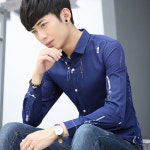 신델 신델 수입 남성 캐주얼 셔츠 남방h1481 사이즈 블루M 국내85