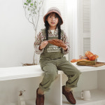 제이키즈 여아용 플래닛 코듀 멜빵팬츠 15호 카키 J7598