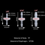 18 316 14 PP 플라스틱 체크 밸브비복귀 밸브가스 공기 액체 물 유체 밸브 용 단방향 낮은 개방 압력