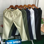 황제패밀리 여름용 마 스판 9부 밴딩팬츠 슬랙스 36 37