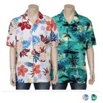 야자수 바캉스 하와이안 반팔 셔츠