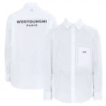 우영미 백로고 코튼 셔츠 W231SH07811W