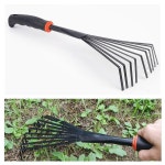 주말 농장 간이 텃밭 원예 낙엽 공구 스틸 핸디 갈퀴