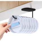 수납장 밑 텀블러 뚜껑 정리함 예티 스탠리 주방 보관용 자가 접착 또는 드릴링 컵 1 Pc Horizontal Storage