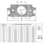 프론트 엔진 428 KAYO BSE SSR SDG 먼지 핏 자전거 ATV 쿼드 고 카트 모 페드 버기 스쿠터 오토바이 용 스프로킷 10T-19T