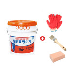 칠만표 방수제 황토방수제 옥상 외벽 바닥 황토색 방수페인트 수성붓 코팅장갑 스펀지 1개 CMW-007