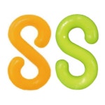 코스코엠알오 플라스틱연결고리-S형 형광색 낱개 KSM4374