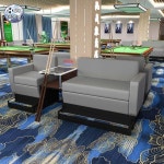 의자 일체형 당구장 쇼파 테이블 탁자 소파 1호 더블