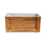 포그미 실내용 플랜트박스 원목 대형 화분 바퀴부착 실내조경 투명 원목 H1004