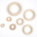 청송뜨개실 B442 내츄럴 우드링 나무링 마크라메 1개 B442-5