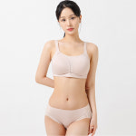 여성 에어로쿨 메쉬 스포츠 노와이어 A B C컵 여름 브라 헴팬티 속옷 세트 JBRA005S