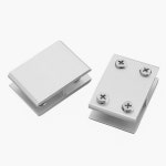 유리 선반 브라켓 경첩 다보 클램프 도금 브래킷 아연 합금 크롬 거치대 지지대 클립 small-for 6-10mm-