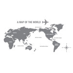 거두심디자인 세계지도 인테리어 벽면장식 시트지 L