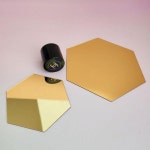 안깨지는 부착식 육각 거울 대형