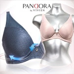 판도라by비비안 C D E 컵 몰드브라 7033 BR 블루베리 75D