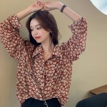 루나걸 미네 플라워 블라우스 M