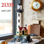 새로운 전기 등대 21335 MOC 2065pcs 모델 빌딩 블록 어린이를위한 전동 벽돌 조립 장난감 퍼즐 퍼즐 선물