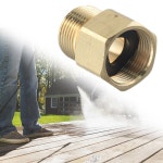 미터법 어댑터 M22 수나사 암 압력 와셔 건 호스 커넥터 황동 피팅 정원 부품