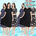 사자마트 55 99 반팔 쿨 원피스 네이비잔꽃 55 66